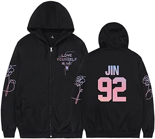CHAIRAY BTS Love Yourself Tear Zipper Hoodie Jimin Jungkook Unisex Sweatershirt