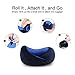 Shizzz Travel Pillow, Neck Pillow for Airplane Travel Memory Foam Chin Protective Pillow Supporting Kit for Camping, Backpacking, Airplanes and Road Trips Blue