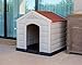 Internet’s Best Outdoor Dog House - Medium or Large Dogs - Comfortable Cool Shelter - Durable Plastic Design - Home Kennel - Indoor or Outdoor Use - Large
