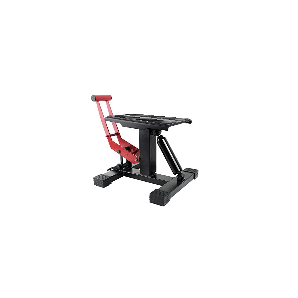 YITAMOTOR Adjustable Motorcycle Dirt Bike Lift Stand Steel Motocross Maintenance Stand Table