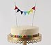 Fun & Decorative Cake Topper with Colorful Flag Bunting for Parties Birthdays Baby & Bridal Showers (Rainbow)