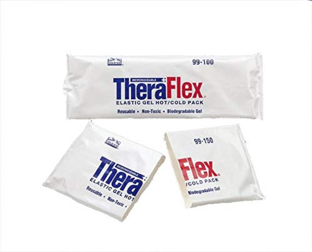 THERAFLEX Hot,Cold Compress, Reusable Ice and Heat Pack, 30 cm x 9 cm, Packaging May Vary, Clinic, Home Use, Non-Toxic, Biodegradable Elastic Gel, Leakproof, Relieves Aches and Pains, Reduces Swelling