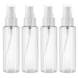 4 Pack 100 ML Clear Plastic Spray Bottles with Fine