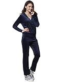 Godsen Women's Velour Classic Hoodie and Pants Tracksuit 6 Color