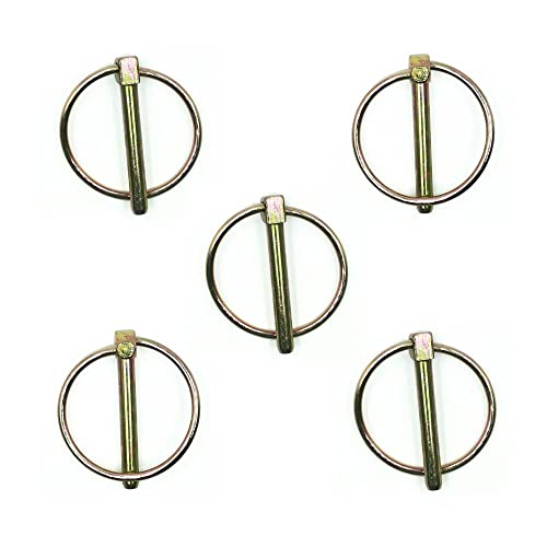 Heavy Duty Lynch Pin Shaft Locking PinFastener with Spring-Loaded for Farm Tractors Trailers Trucks Mowers Trolleys and Carriages(6x45mm(5pcs))