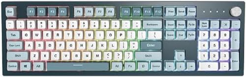 Montech MKey Mechanical Gaming Keyboard: Customizable RGB LED, Premium MDA Profile PBT Keycap, Hot-Swappable, Gateron G Red Pro 2.0 Pre-lubed Switches, Osaka Castle Theme, Freedom (MK105FR)