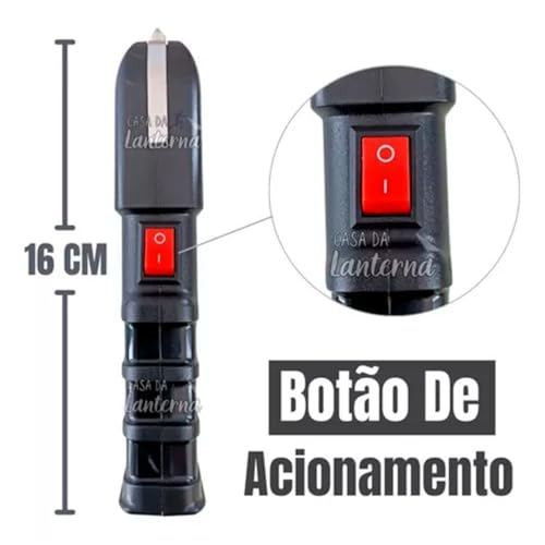 Kit Dispositovo Tatico LED, Equipamento 2 em 1, Segurança e Defesa Pessoal em Qualquer Lugar, Ideal Para Noites, Viagens, Proteção na Palma da Mão
