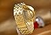 Happy Hours - Unisex Classic Alloy Round Geneva Crystal Rhinestone Leisure Quartz Wrist Watch Golden