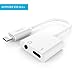 AAKULU 3.5 mm Audio and Charge Adapter for iPhone X / 8/8 Plus / 7/7 Plus Headphones Adapter, Headphone Audio Charge Splitter Charge and Music(Support iOS 11 or Above)