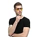 HD Night Driving Glasses Rain Day Driving Anti Glare Polarized Safe Night Vision Sunglasses (Black6128)