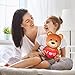 Toyvian Stuffed Animal Bear Plush Toy I Love You Gift Red Heart Soft Animal Doll for Kids Girlfriend Valentine's Day, 10 Inches, Brown
