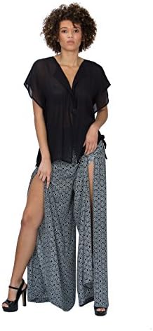 Womens Swimwear Sexy Beach Cover Up Casual Wrap Pants (L, SPINACH)