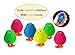 6 Easters Eggs Filled with Light Up Squishy Toy Puffer Chicks | Prefilled Surprise Egg Toys | Perfect Easter Basket Stuffer | Novelty Stress Relief Toy for Toddler Boys and Girls | Six Pack