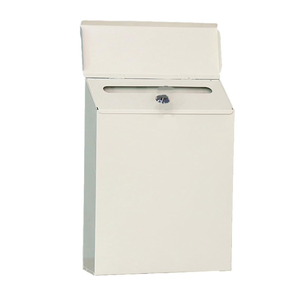 Comphic Outdoor Wall Mounted Mailbox - Locking Mailbox with Key Drop Box