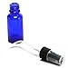 2 oz Empty Spray Bottle Cobalt Blue Boston Round Glass Bottle with White Atomizer - Perfect for Essential Oil Formulas,Aromatherapy and All Natural Cleaning Products (Set Of 6 Black Atomizer)