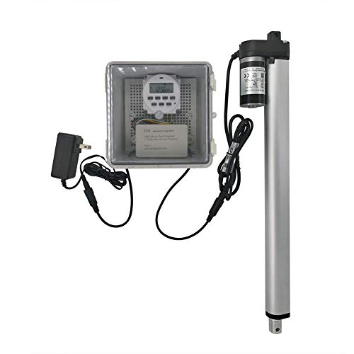 Jvr Automatic Chicken Door Coop Opener Kit Waterproof Outdoor Timer Controller Actuator Motor 12v Dc Power Timing