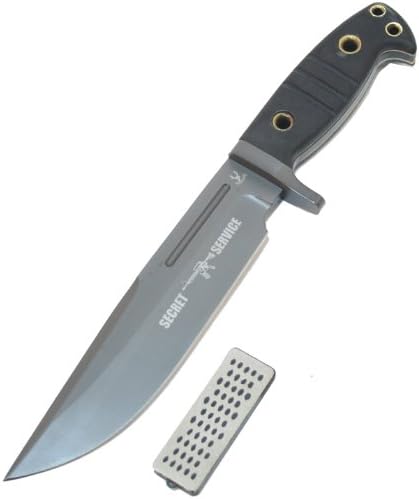 13" Hunting Knife w/ Blade Sharpener Stainless Steel