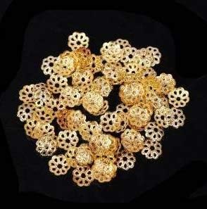 Nicedeal 6mm Gold Tone Flower Bead Caps for Jewelry Making (About 500pcs) DIY Tools