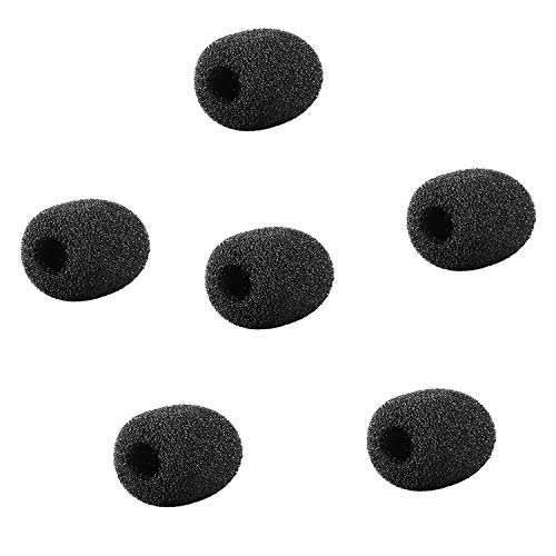 image for (6 packs) Foam Windscreen & Lapel Clips, BOYA Microphone Replacement K
