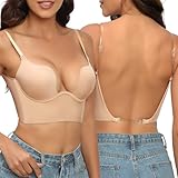 Backless Bra, Azonee Women's Low Back Bra Deep U Shaped Plunge, Bralette Multiway Convertible with Clear Straps, Sexy Push Up Intimates Female Summer, 36/80AB, Soft Wire Lifting Bras for Dress Wedding price Backless Bra, Azonee Women's Low Back Bra Deep U Shaped Plunge, Bralette Multiway Convertible with Clear Straps, Sexy Push Up Intimates Female Summer, 36/80AB, Soft Wire Lifting Bras for Dress Wedding price