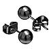 JewelrieShop Ball Earrings 316L Surgical Steel Earrings Round Ball Stud Earrings Set for Women