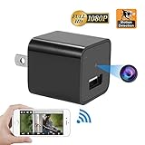 Mini Spy Hidden Camera, Wi-Fi Remote Viewing camera, 1080P HD Surveillance Security Hidden Camera, Indoor USB Wall Charger Camera/Pet Camera/Nanny Cam with Motion Detection