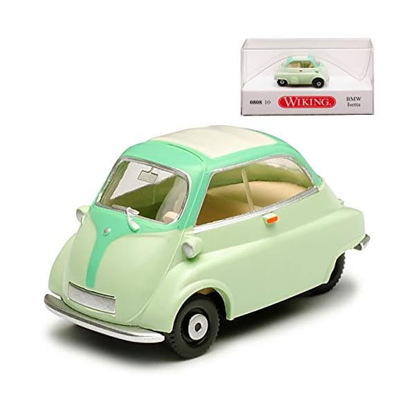 B-M-W Isetta 250 Grün Weiss 1955-1962 H0 1/87 Wiking Modell Auto