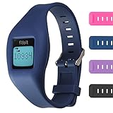 Fitbit Zip Buckle Bracelet - Adjustable Wristband and Wristwatch Style - Fitbit Zip Silicone Replacement Secure Band with Chrome Watch Clasp and Fastener Buckle - Fix the Tracker Fall Off Problem