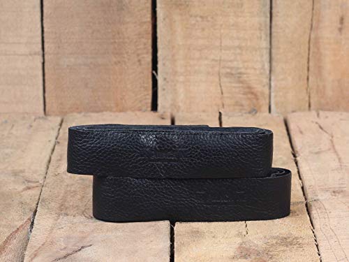 Trip Machine Company Leather Motorcycle Grips Wrap Black