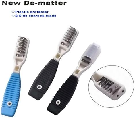 Petseeker Pet Dematting Comb Remove and Detangle Knots and Matted Hair Cat and Dog Grooming Tool - Small, Medium, Large Pets Rake(Colors Vary)