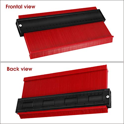 KEGOUU Contour Gauge 10 Inch Profile Gauge Measure Ruler Contour Duplicator for Precise Measurement Tiling Laminate Wood Marking Tool - Thumbnail 4