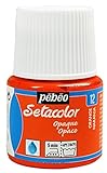 Pebeo Setacolor Opaque Fabric Paint 45-Milliliter Bottle, Orange