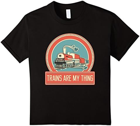 Kids Trains Are My Thing T-Shirt Engineer Locomotive Trainspotter 8 Black