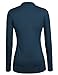 Ninedaily Casual Tops for Women,Blue Long Sleeve Winter Blouse Plus Size XXL Pleated White Shirt Maxi Dressy Tunic Solid Fall Outfits Zumba Dance Dress Tunics for Women