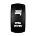 STV Motorsports® Laser Backlit Orange Rocker Switch Winch Power 20A 12V On/Off LED Light