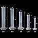 DEPEPE 5 Clear Plastic Graduated Cylinders Measure with 3 Plastic Beakers and 2 Test Tube Brushes