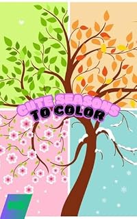 Livro Estações do ano para colorir: Cute seasons to color