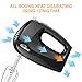 Kealive Hand Mixer, Electric Handheld Mixer with Stainless Steel Attachments, 5 Speed and Turbo Button, Includes Sturdy Beaters and Dough Hooks, Black