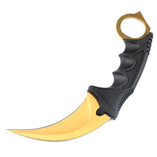 Stainless steel tactical karambit hawkbill knife with s…