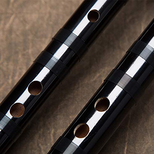 Zyj C D E F G Key Bamboo Flute Chinese Traditional Musical Instrument Black Vertical Woodwind Instrument (Size : C Tone) - Thumbnail 5