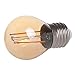 HERO-LED G16-DSGT-2W-WW22 Dimmable Gold Tint G16 E26/E27 2W Edison Style LED Vintage Antique Filament Bulb, 25W Equivalent, Ultra Warm White 2200K (Amber Glow), 4-Pack