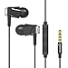 SoundPie AI Smart in-Ear Earbud iPhone Headphones SP33 Dynamic Sound with Microphone with Volume Control for Apple iPad iPod Samsung Android Compatible(Leather Case Extra Silicone Ear Tips,Black)