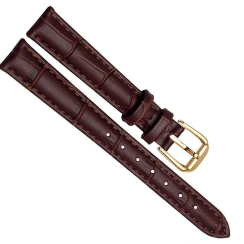konsoo Leather Watchband For Girls And Student Watch Band Black Brown Red White Blue Strap