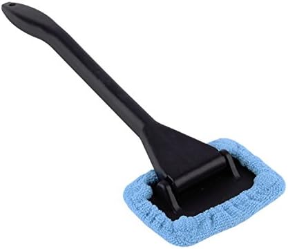 2 Pcs Windshield Easy Cleaner Ergonomic Handle Is Your Easy-to-use Cleaning Device That Combines A Long, With Microfiber Bonnet.