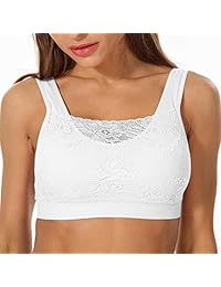 Sujetador deportivo de encaje para mujer, sin costuras, cómodo