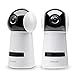 Zmodo 1080P HD Home Camera, Indoor Wireless Security Surveillance Camera System, PT Smart WiFi IP Camera 350 Degree Pan, Night Vision, Two-Way Audio - 2 Pack