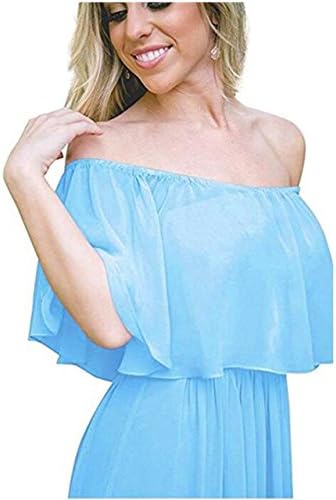 olise bridal Off Shoulder Chiffon Bridesmaid Dresses Strapless A-Line Evening Gown Long Prom Dress