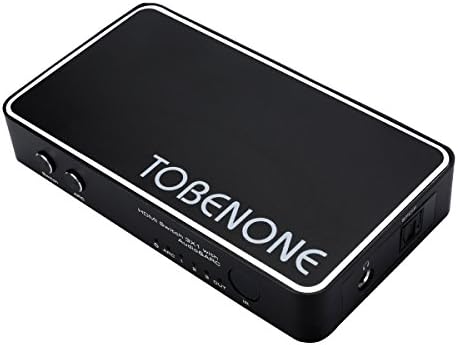 Tobenone 4K HDMI Switch 3D 3 Port 3 x 1 HDMI Switcher with Audio Out, Support HDMI PIP, 3D HDR 4K@30Hz, HDMI Switch Box with IR Wireless Remote Control