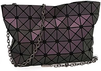Bao Bag Women Chain Luminous Bao Bag Diamond Geometry Shoulder Bags Plain Folding Messenger Bag Baobag Small