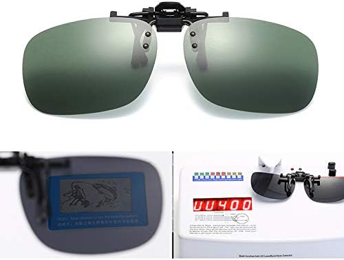 Sunglasses - Ultralight Polarized Clip On Sunglasses Men Outdoor Driving Fishing Flip Up Glasses Women Night Vision Driver Clip Sun Glasses - by SANAM - 1 PCs